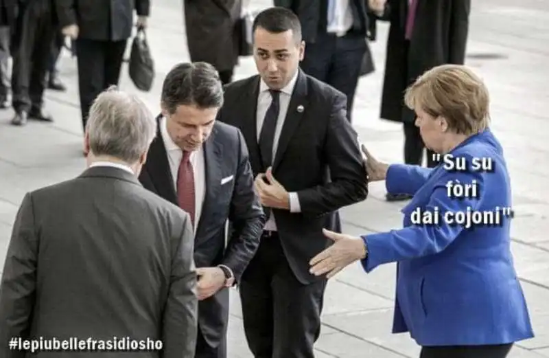 GIUSEPPE CONTE LUIGI DI MAIO ANGELA MERKEL BY OSHO