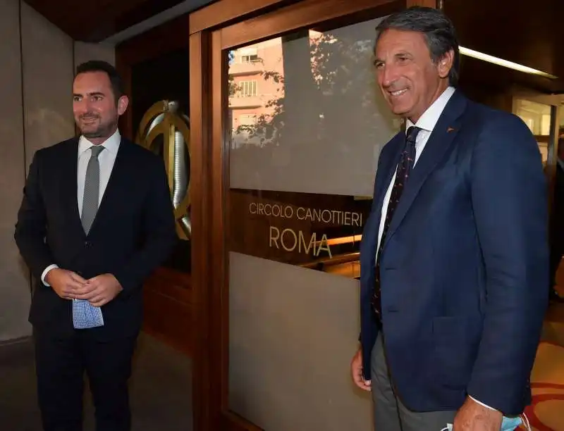 il ministro vincenzo spadafora e massimo veneziano presidente del canottieri roma foto di bacco