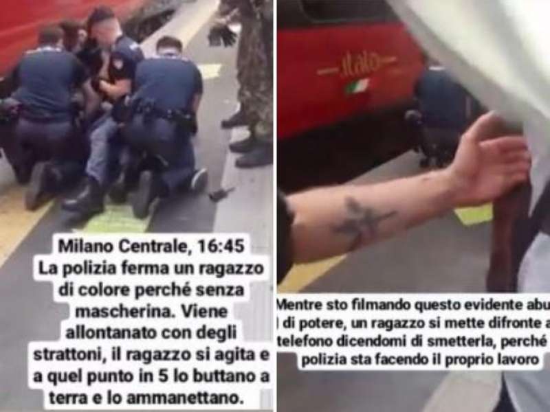 IMMIGRATO FERMATO ALLA STAZIONE CENTRALE DI MILANO