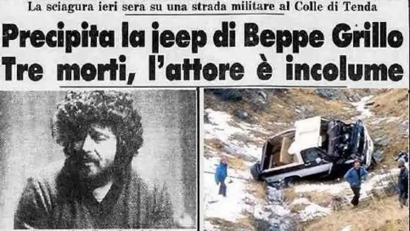 INCIDENTE STRADALE DI BEPPE GRILLO