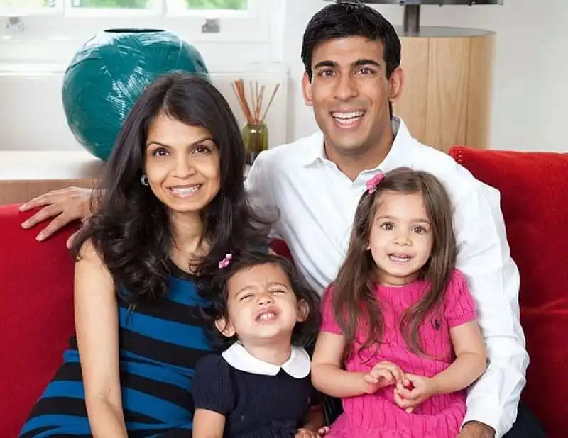 rishi sunak e la famiglia 