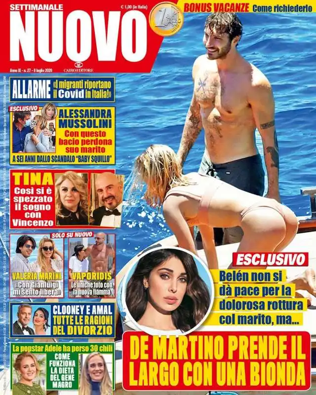 stefano de martino in barca con bionda