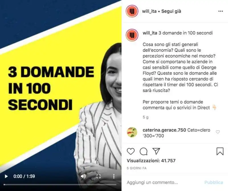 video di imen jane 10 giugno 2020