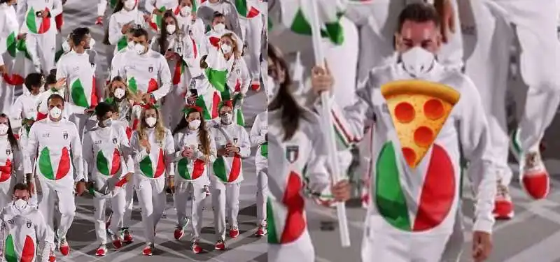 meme sulla delegazione italiana alla cerimonia inaugurale di tokyo 2020 