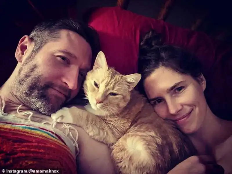 Amanda Knox con il marito Christopher Robinson