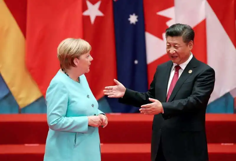 angela merkel con xi jinping