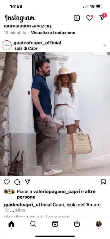 Ben Affleck e JLo a Capri 2