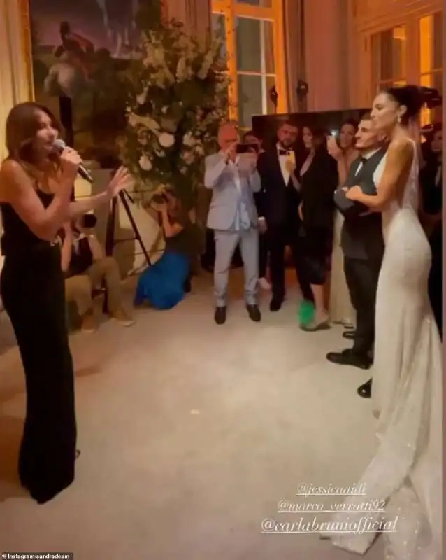 carla bruni canta al matrimonio di marco verratti e jessica aidi