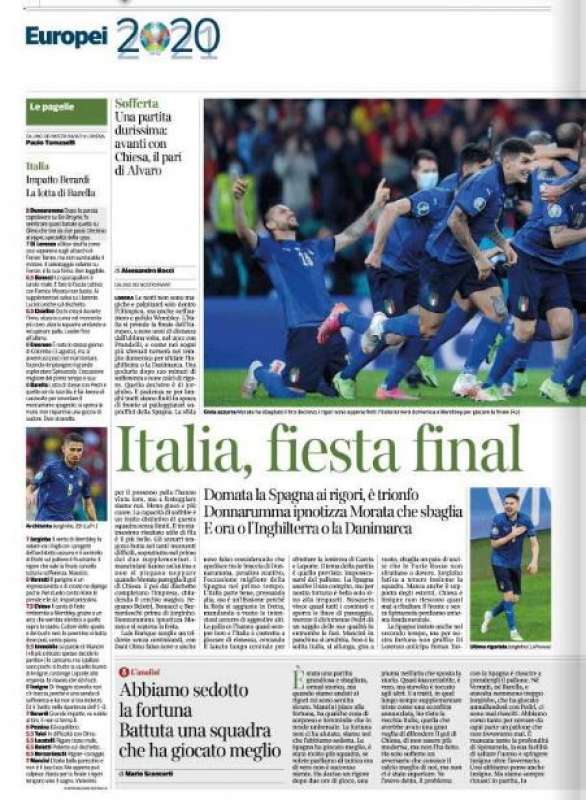 corriere della sera italia spagna