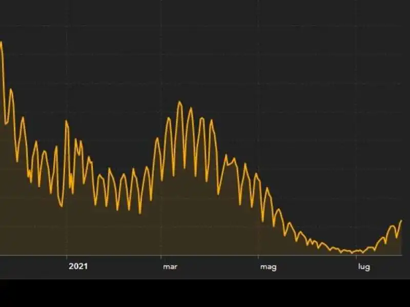 curva contagi 29 luglio 2021
