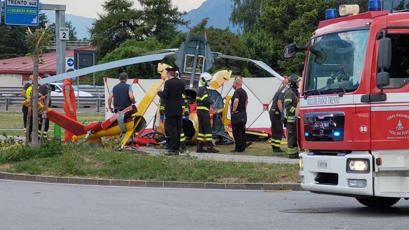 elicottero caduto TRENTO