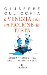 giuseppe culicchia a venezia con un piccione in testa