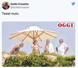 GUIDO CROSETTO TWITTA GAD LERNER IN VACANZA CON DE BENEDETTI