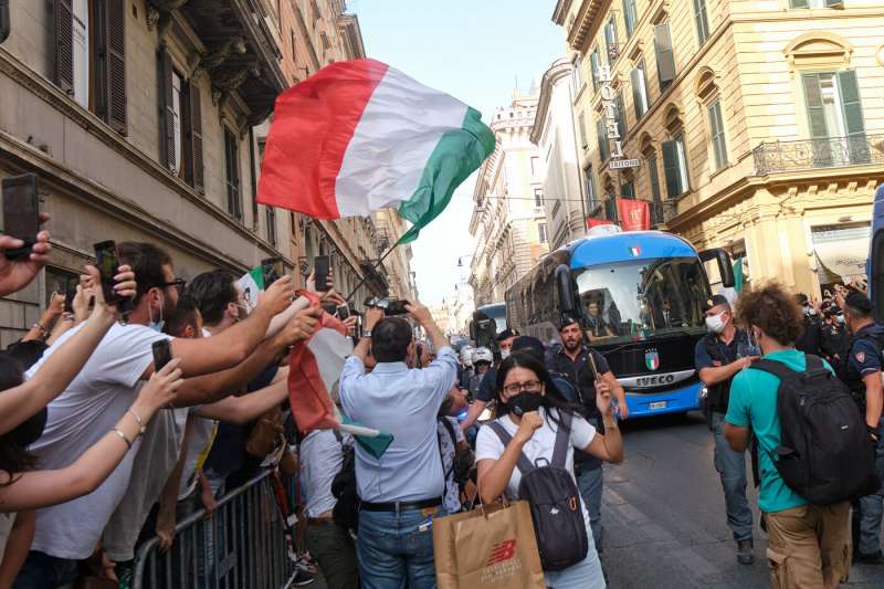 i festeggiamenti della nazionale a roma 4