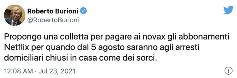 il tweet di roberto burioni sui 'sorci' no vax