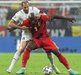 ITALIA BELGIO - CHIELLINI E LUKAKU