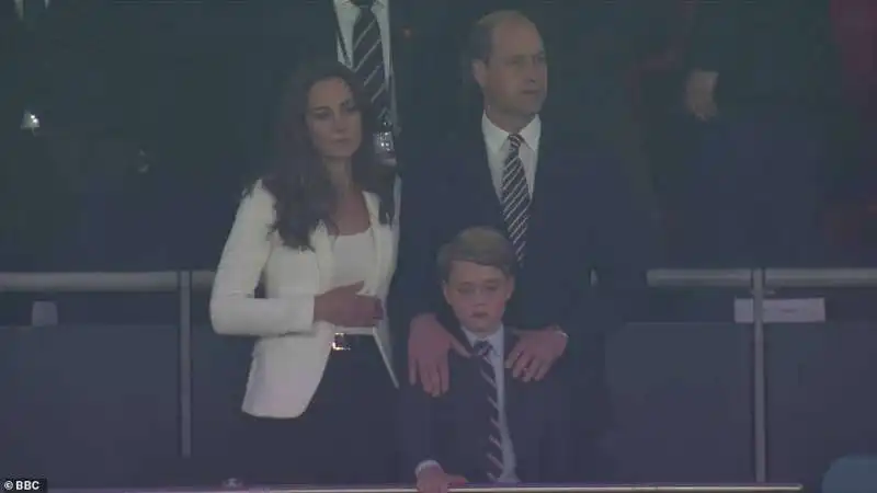 Kate, George e William a fine partita