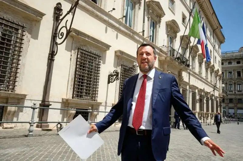 MATTEO SALVINI DOPO L'INCONTRO CON MARIO DRAGHI