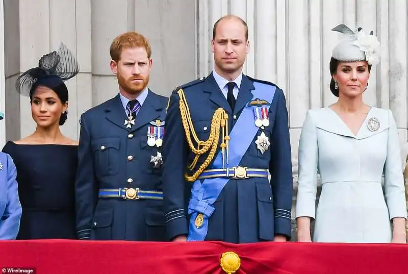 Meghan, Harry, William e Kate