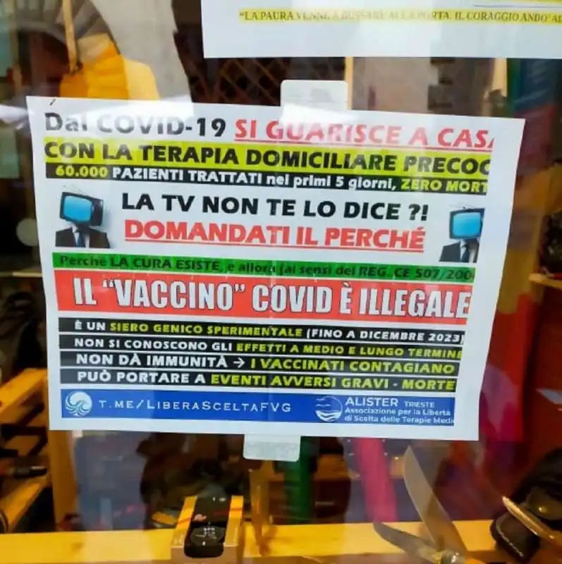 Pistoia cartello no vax