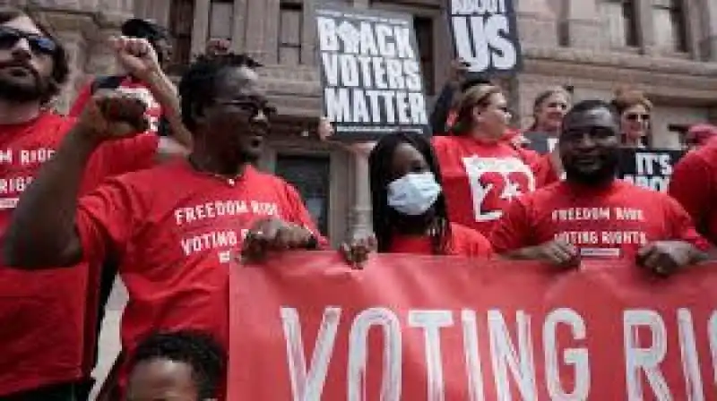 PROTESTE DIRITTI VOTO TEXAS 