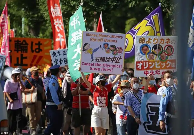 proteste olimpiadi tokyo 2020 6