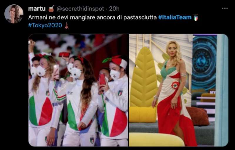 tweet sulla divisa italiana a tokyo2020 8