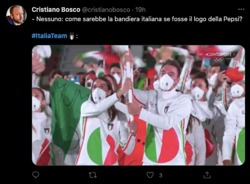 tweet sulla divisa italiana a tokyo2020 8