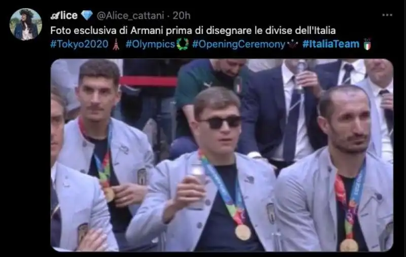 tweet sulla divisa italiana a tokyo2020 9