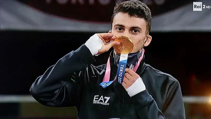 vito dell'aquila medaglia d'oro nel taekwondo   tokyo 2020