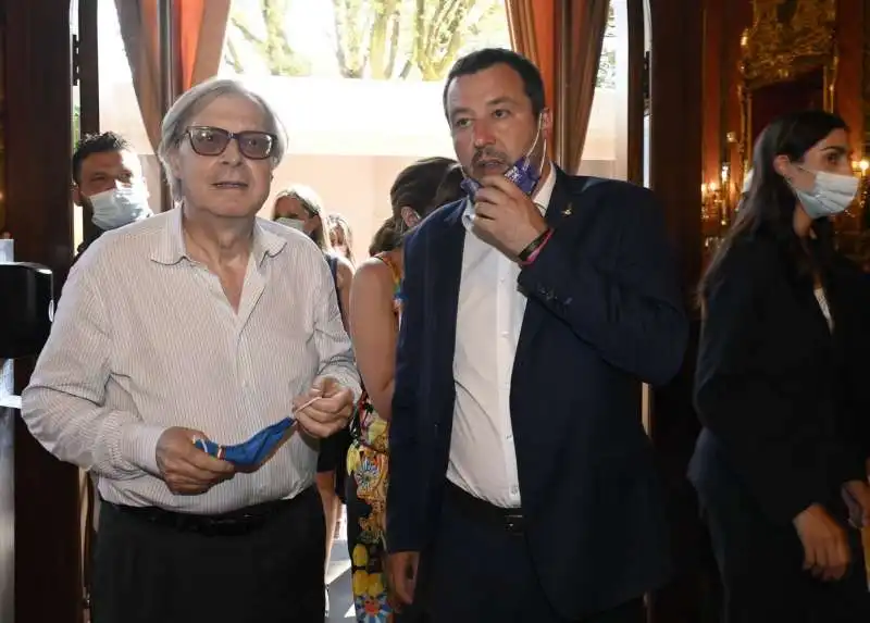 vittorio sgarbi  matteo salvini  foto di bacco (5)