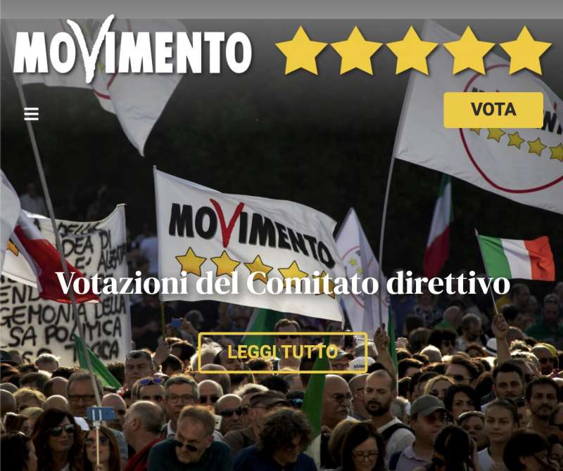 VOTAZIONI COMITATO DIRETTIVO SUL NUOVO SITO DEL MOVIMENTO 5 STELLE