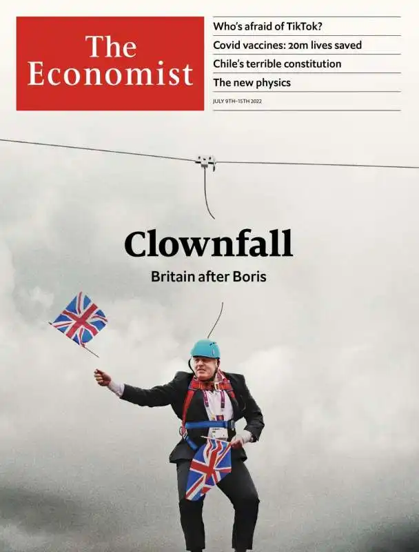 CLOWNFALL - LA COPERTINA DI THE ECONOMIST SULLE DIMISSIONI DI BORIS JOHNSON