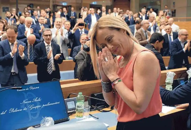 GIORGIA MELONI ALLA DIREZIONE NAZIONALE DI FRATELLI D ITALIA