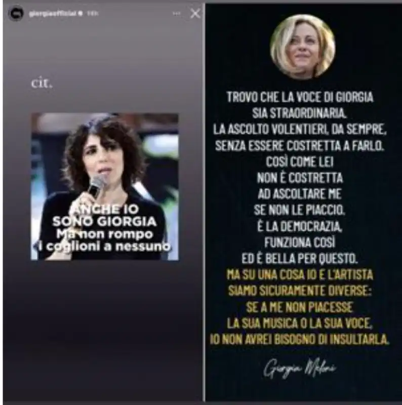 GIORGIA TODRANI VS GIORGIA MELONI