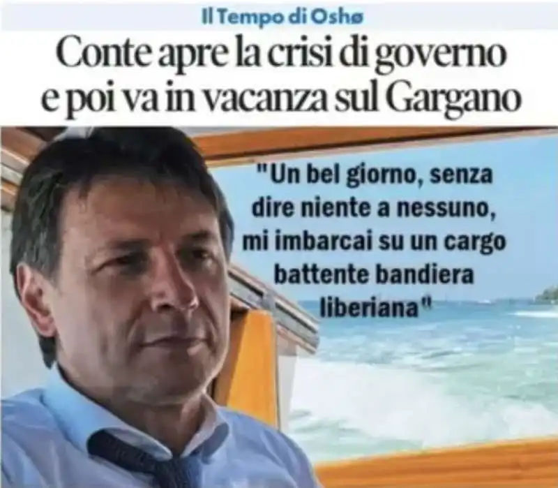 GIUSEPPE CONTE IN VACANZA SUL GARGANO BY OSHO 