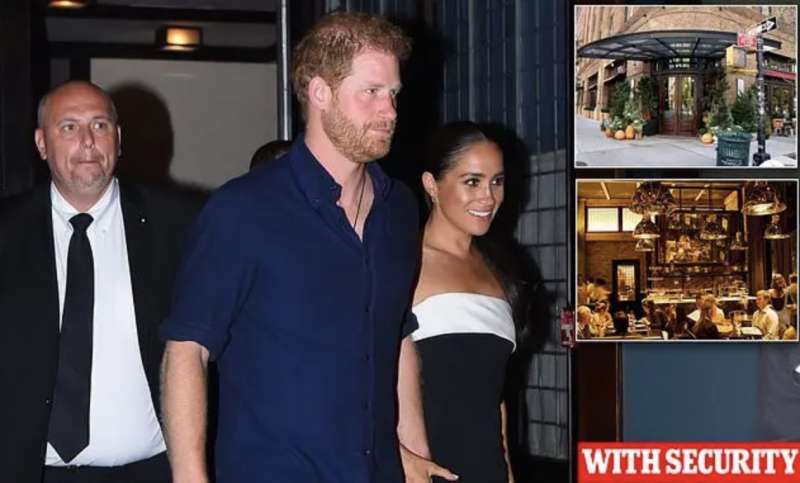 il principe harry e meghan markle al ristorante di de niro di new york 1