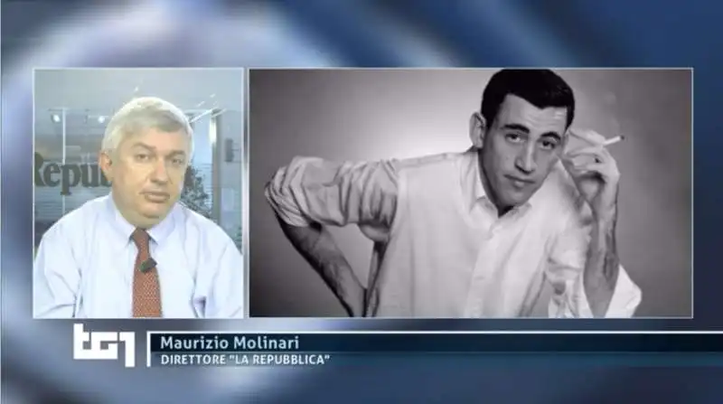 IL TG1 MANDA IN ONDA UNA FOTO DI SALINGER PARLANDO DI SCALFARI