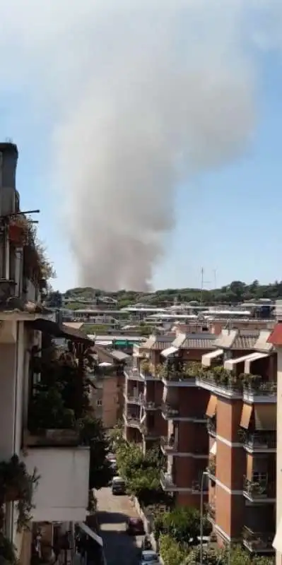 incendio alla Pisana a Roma 2