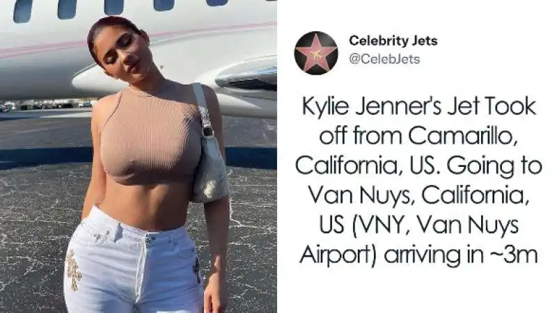 kylie jenner jet privato