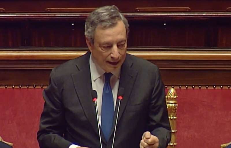 la replica di mario draghi al senato