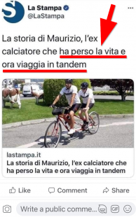 La Stampa - Perde la vita ma pedala