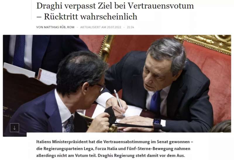 le dimissioni di draghi faz