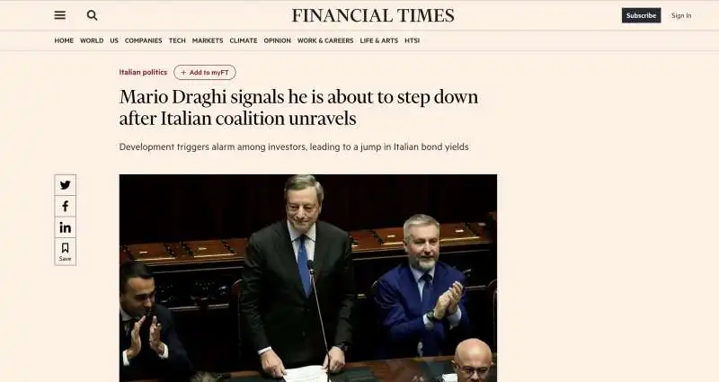 le dimissioni di draghi   financial times 