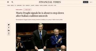 le dimissioni di draghi financial times