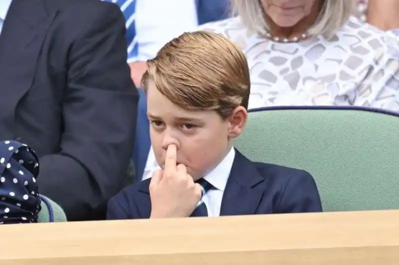 le smorfie del principe george alla finale di wimbledon 