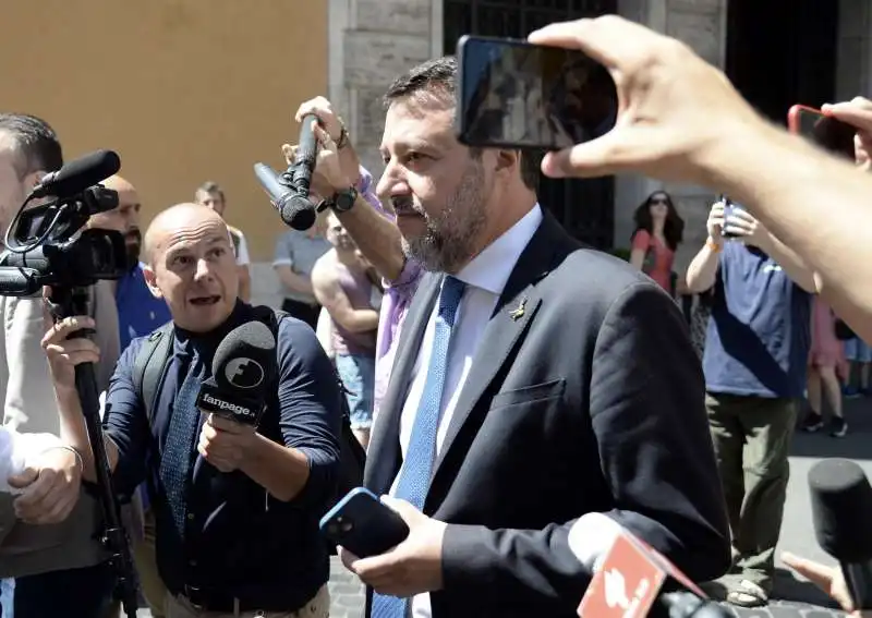 matteo salvini dopo il discorso di draghi 