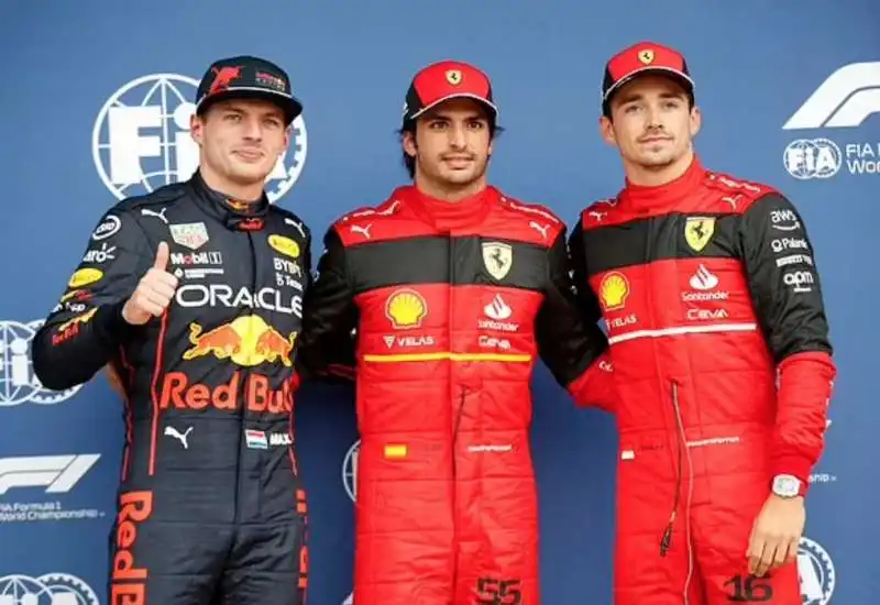 max verstappen   carlos sainz   charles leclerc 