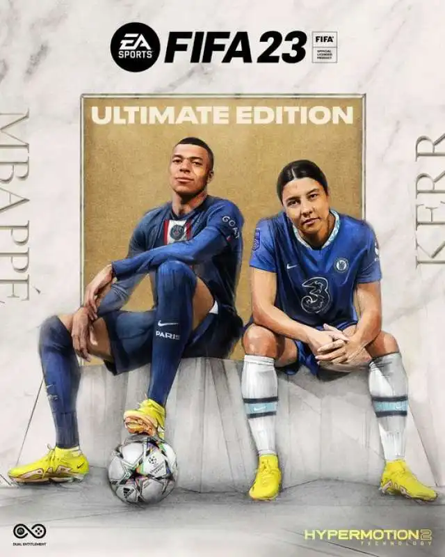 mbappe e sam kerr sulla copertina di fifa 23 2