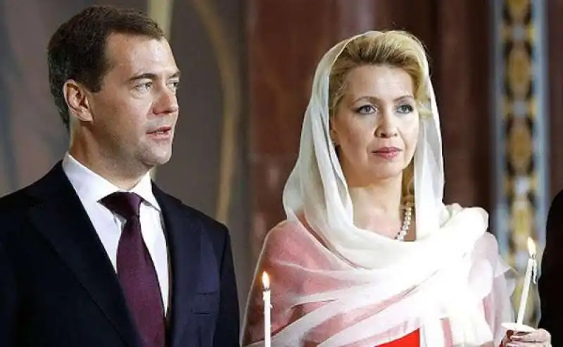 medvedev e sua moglie svetlana 